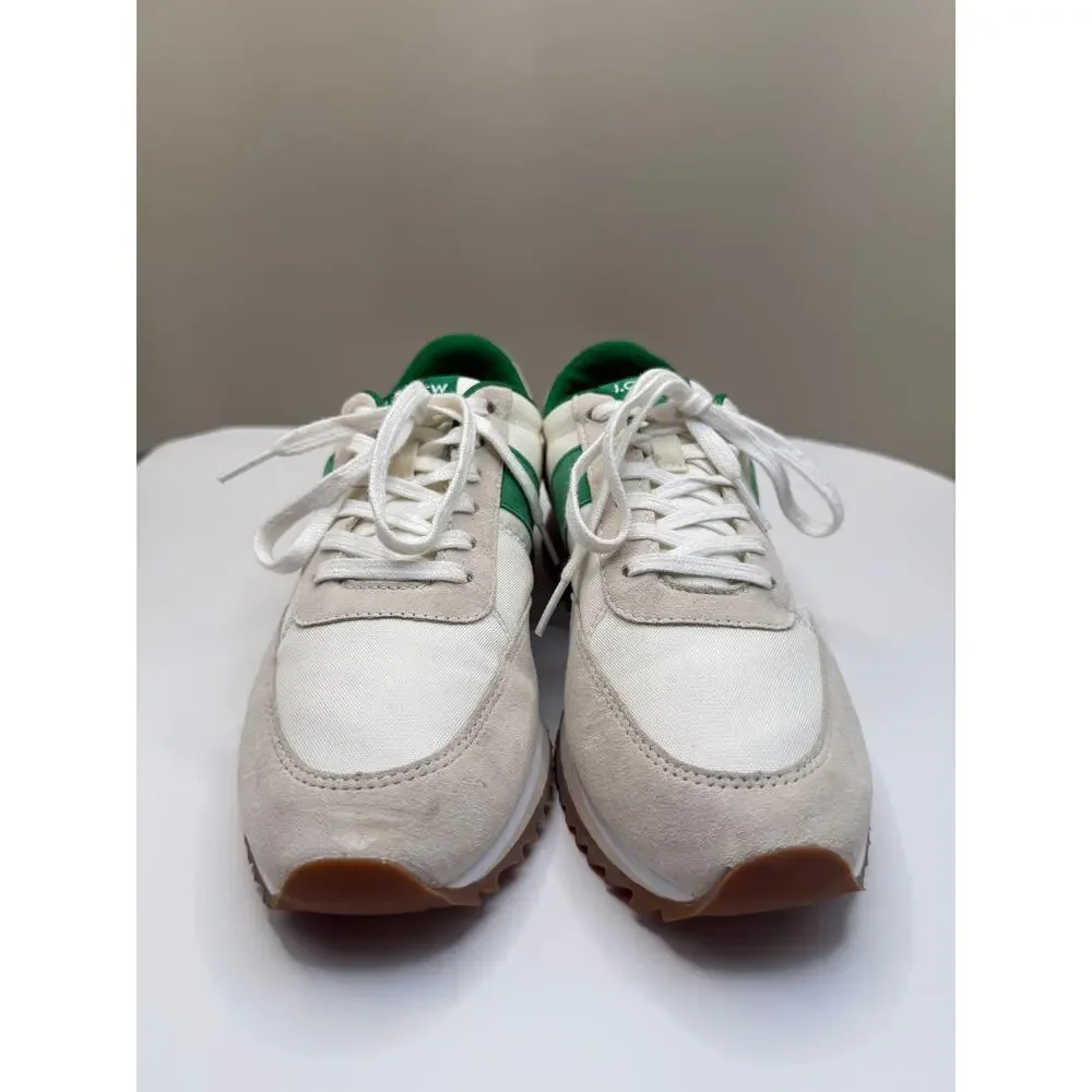 J. Crew trainers, cream and green colors, Sz 7